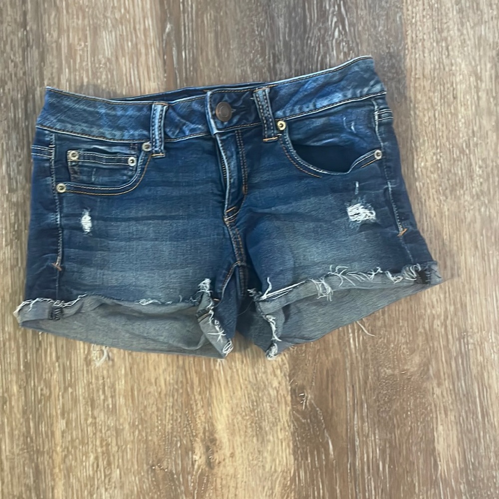 Jean shorts.